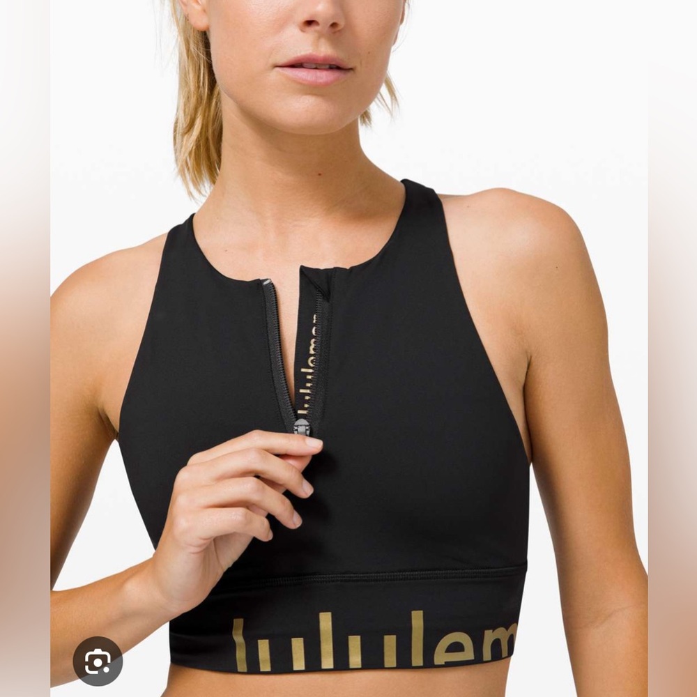 Lululemon Energy Bra High Neck Long Line Zip Special Edition sz 4 - Picture 2 of 11